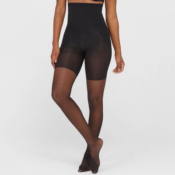 Spanx NIB Assets Shaping Pantyhose in Black Size 1 - Picture 1 of 5